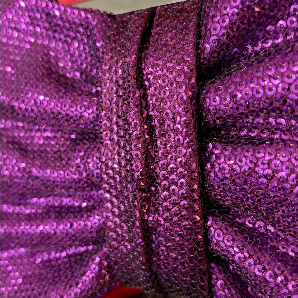 🎀Betseyville 💜 Betsey Johnson Purple Sequin Kiss-Lock Bow Clutch Purse - Picture 7 of 16